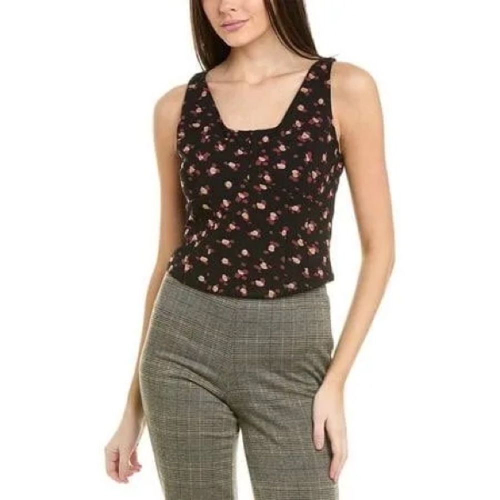 Cabi Lean Printed‎ Sleeveless Crop Top | Medium